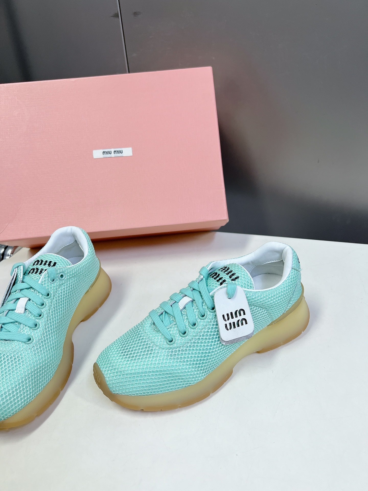 BASIC SNEAKERS IN TURQUOISE MESH、mysite、Cacoeks