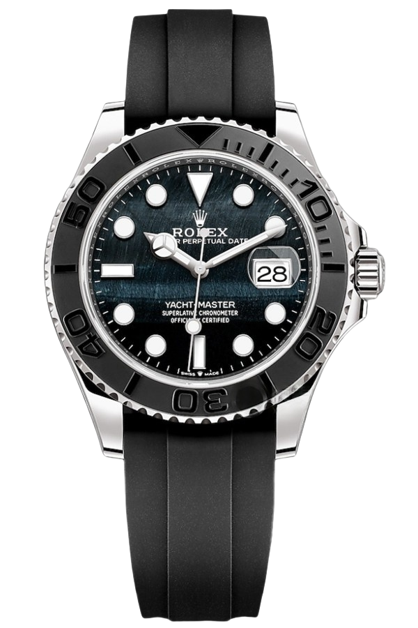 Rolex Yacht-Master 40 Black Ceramic Bezel Super Clone Swiss Replica Watch Ref M226659-0004 18K White Gold
