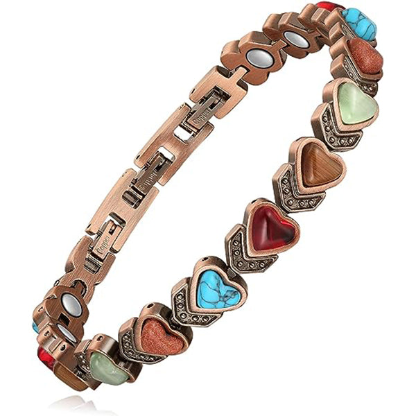 Pure Copper Lymph Detox Magnetic Therapy Bracelets for Carpal Tunnel and Relief Pain