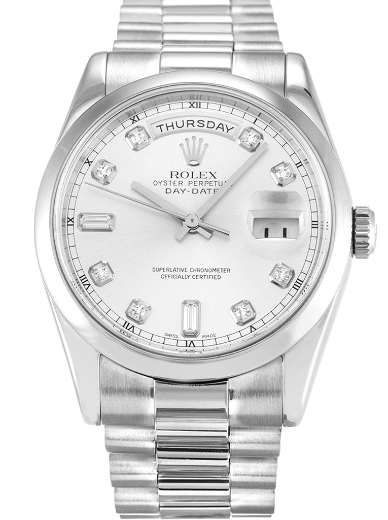 Replica Rolex Day-Date II 41mm Silver Dial 218239-fasswatch