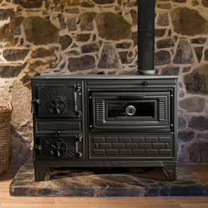 Cast, Iron, Cook, Stove, Oven, Burning, Range, Kitchen, Cooker,  Section, Thermometer, Cabin