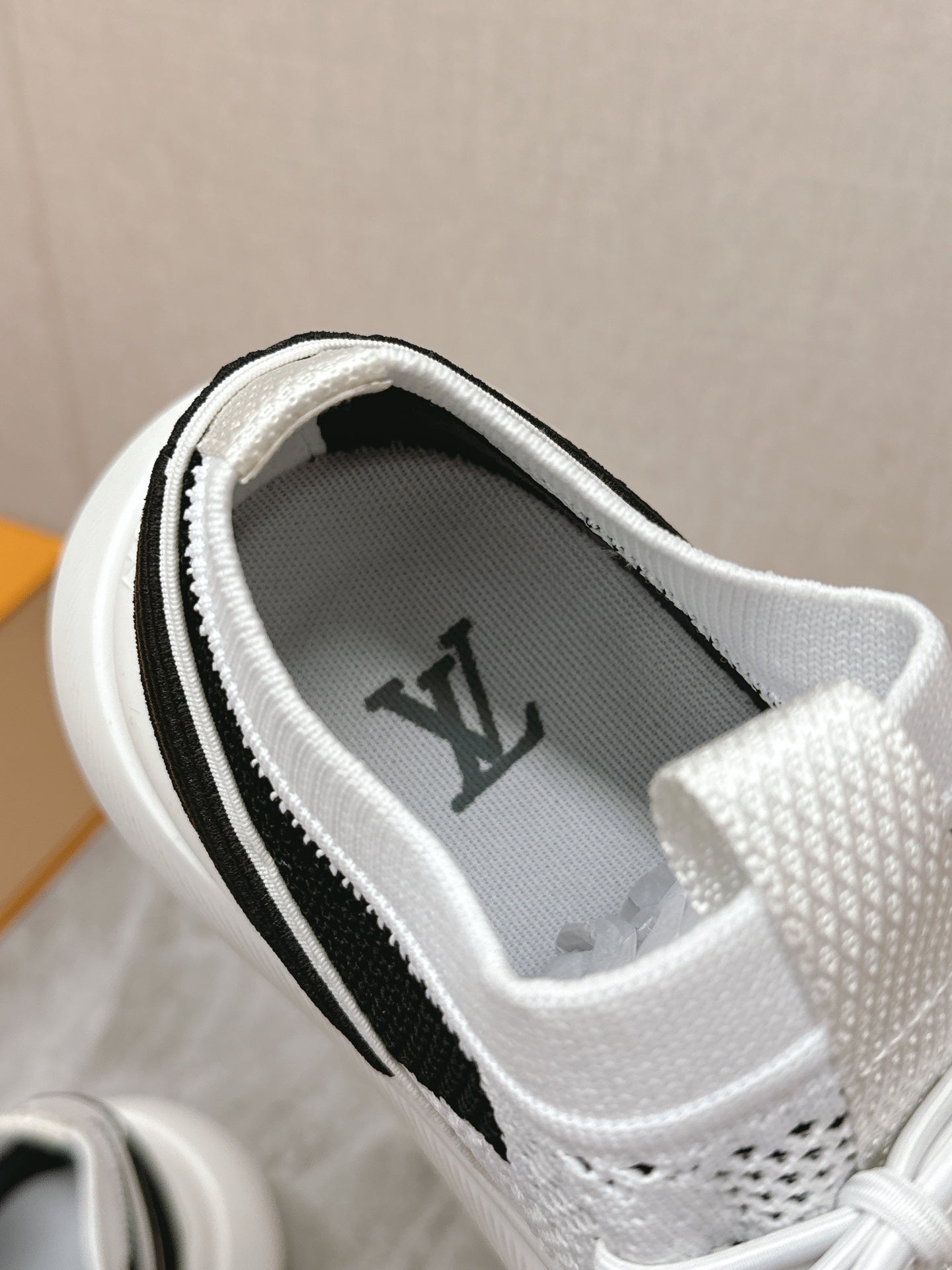SNEAKERS IN WHITE DAMIER ELASTIC FABRIC、mysite、Cacoeks