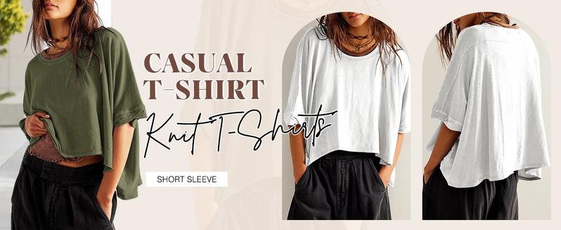 Product Introduction of Dokotoo Women's Tops for Women 2025 Loose Oversized Basic Tee Comfortable Soft Fabric Flattering Fit - Womenswear 1