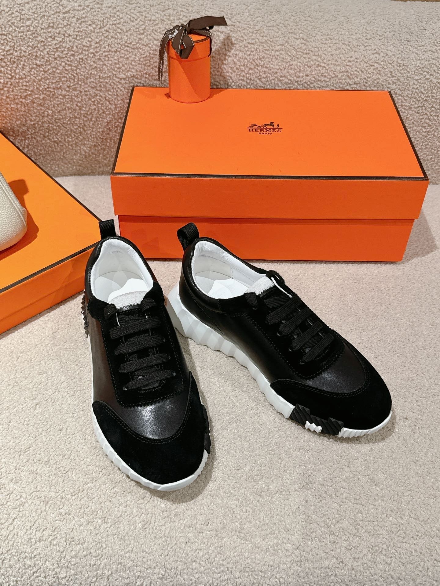 MAINLAND SNEAKER IN BLACK SUEDE AND CALFSKIN、mysite、Cacoeks