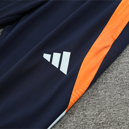 ManixJersey.com | Real Madrid 24-25 Long Sleeve Training Set - Deep Blue -Customize Name, Number and Patch | Worldwide Shipping