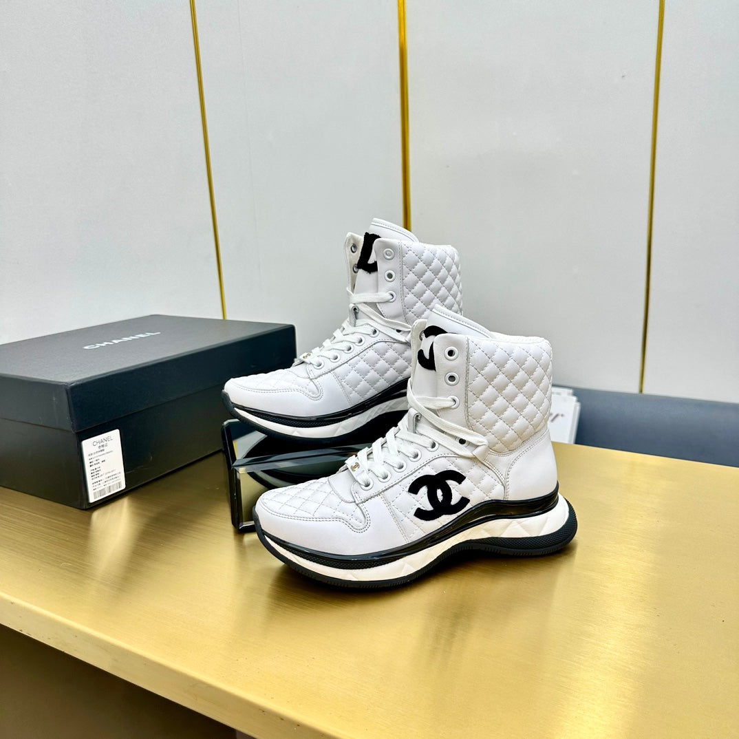 ATHLETIC SHOES IN WHITE CALFSKIN、mysite、Cacoeks