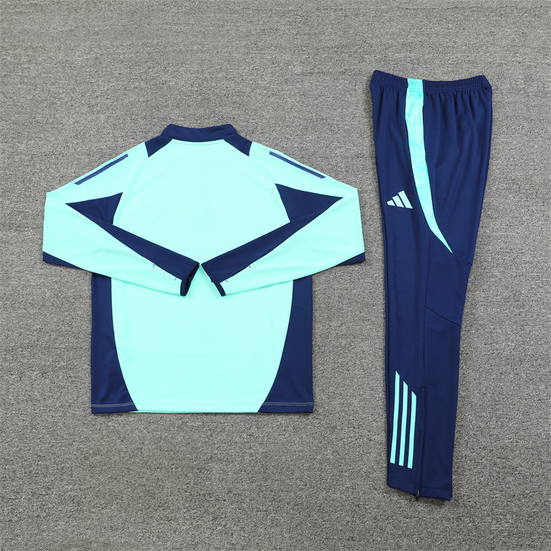 JerseysGala.com | Arsenal 24-25 Long Sleeve Training Set - Lake Blue -Customize Name, Number and Patch | Worldwide Shipping