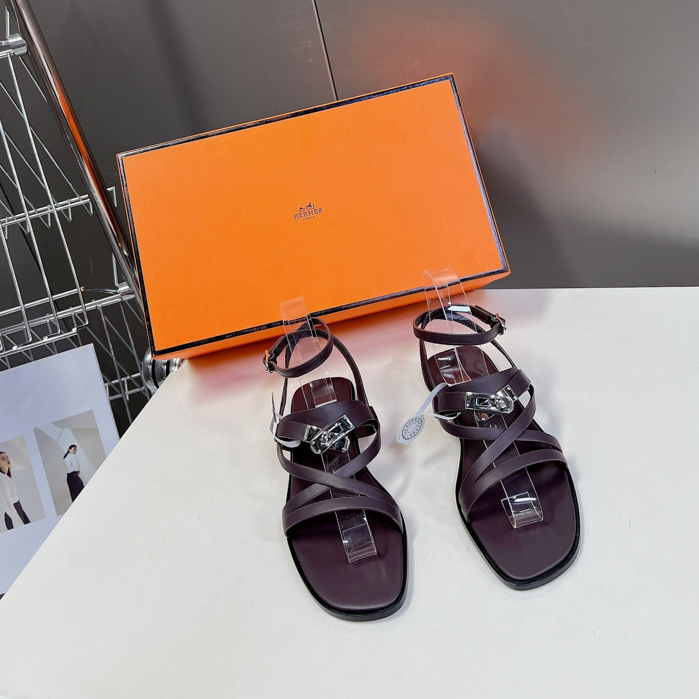 JUNE SANDAL CHOCOLATE CALFSKIN、mysite、Cacoeks