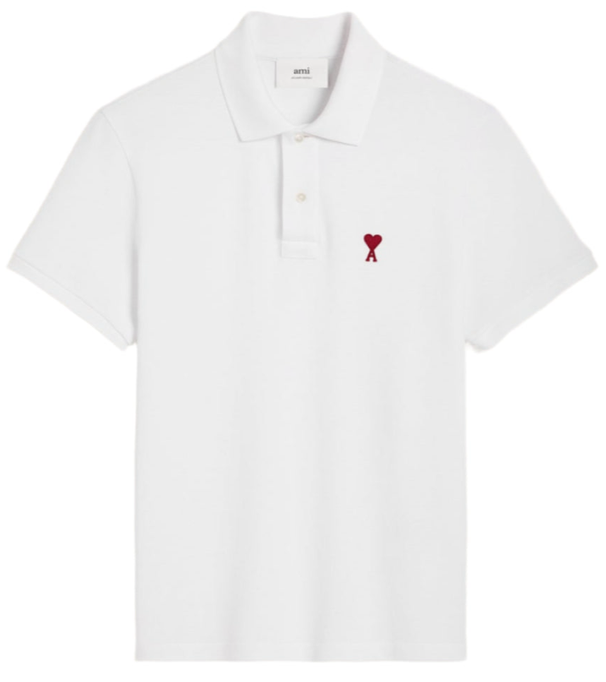 Ami Paris Cotton Ami De Coeur Polo Shirt ‘White’、mysite、Cacoeks