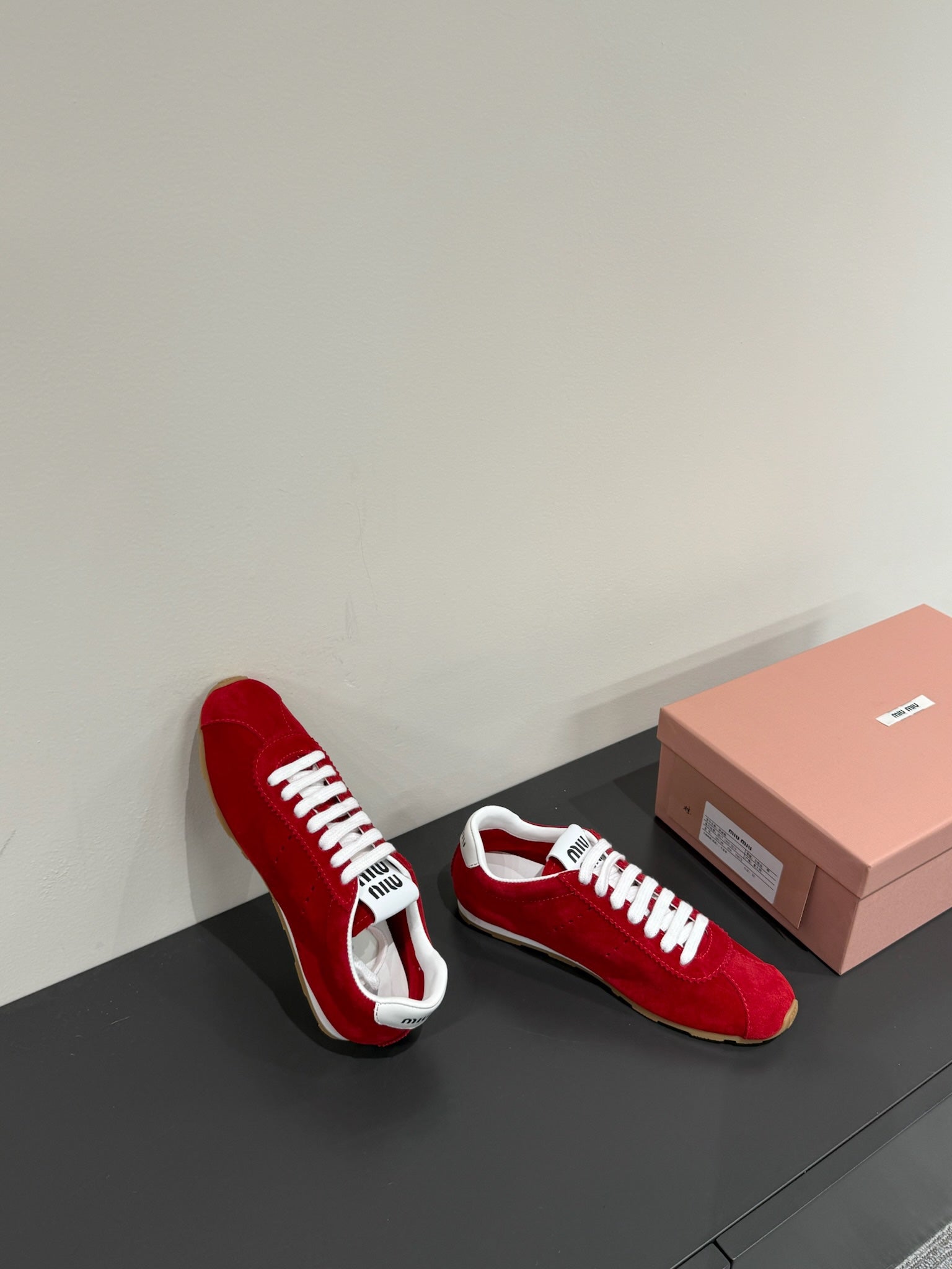 PLUME SNEAKERS IN RED SUEDE、mysite、Cacoeks