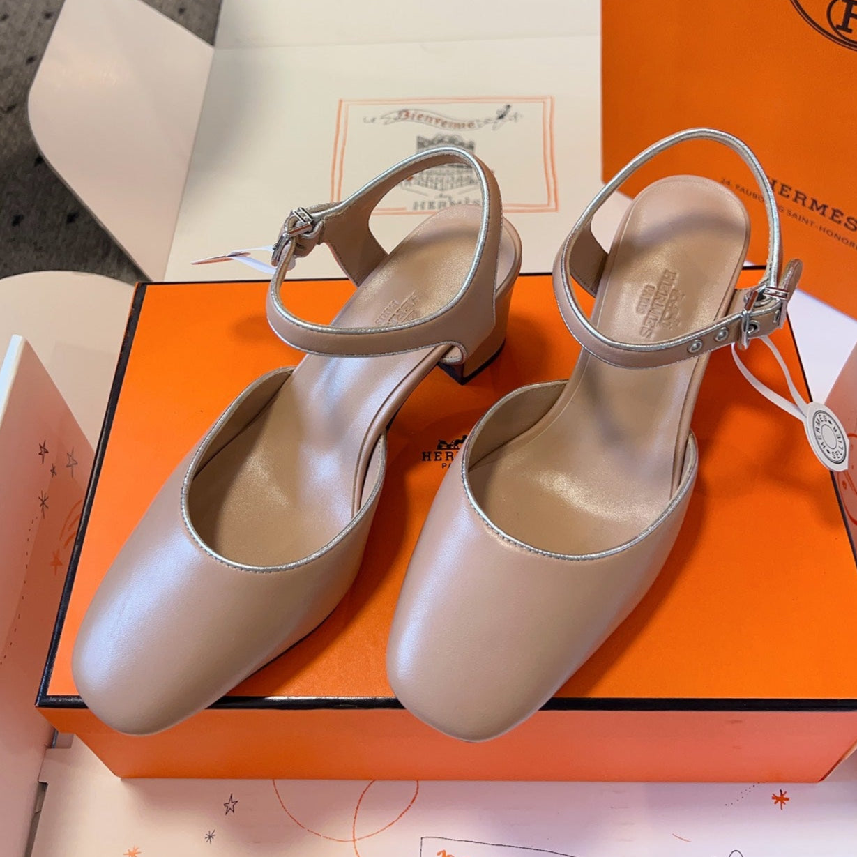 KLEO HIGH SLINGBACK IN CREPE PINK CALFSKIN、mysite、Cacoeks