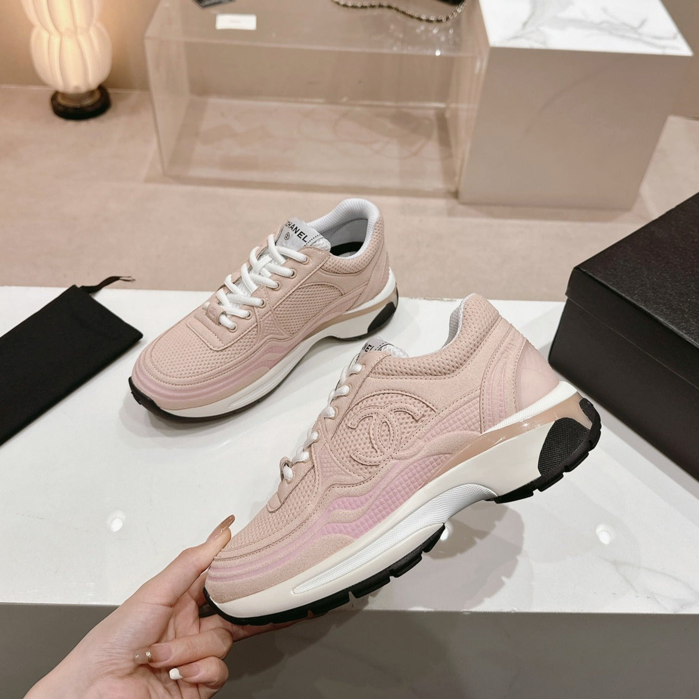 Pale Pink Sneaker Breathable mesh、mysite、Cacoeks