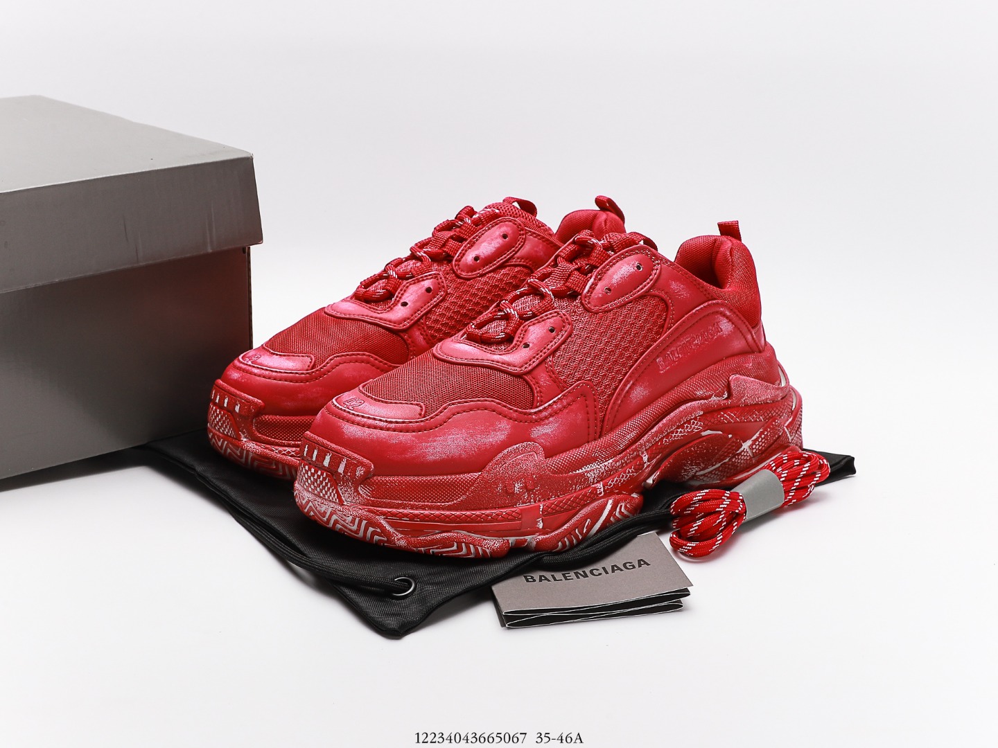 Balenciaga Triple S Sneaker Dark Red Faded、mysite、Cacoeks