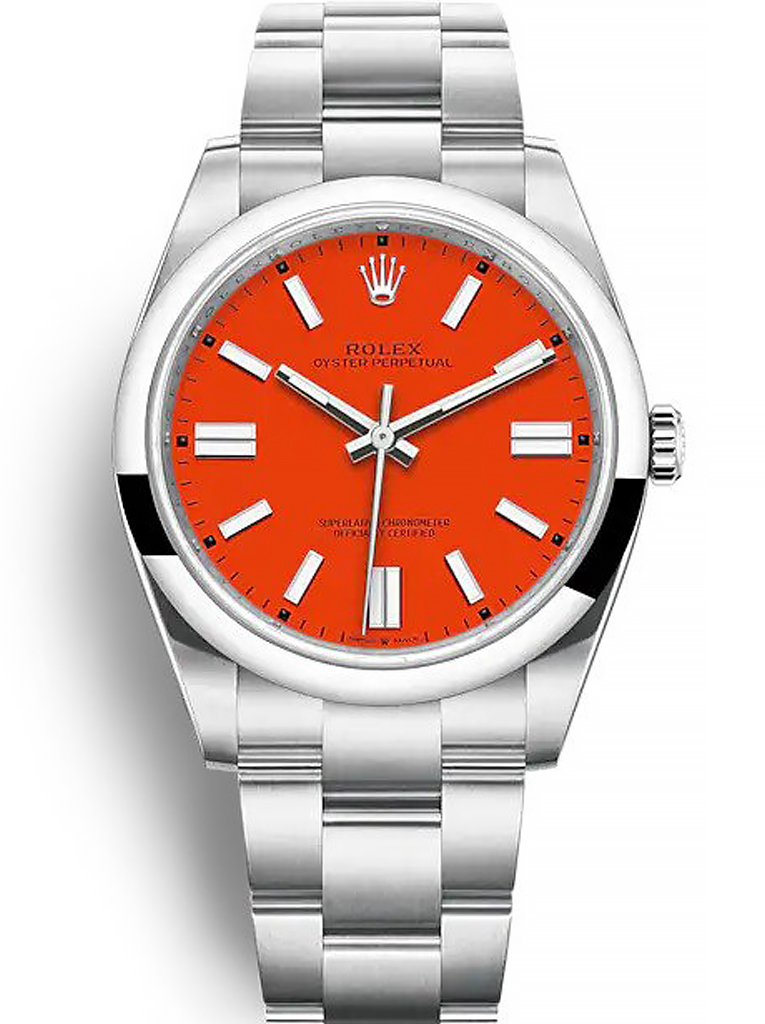Replica Rolex Oyster Perpetual Lady 36mm Coral Red Dial 126000-fasswatch