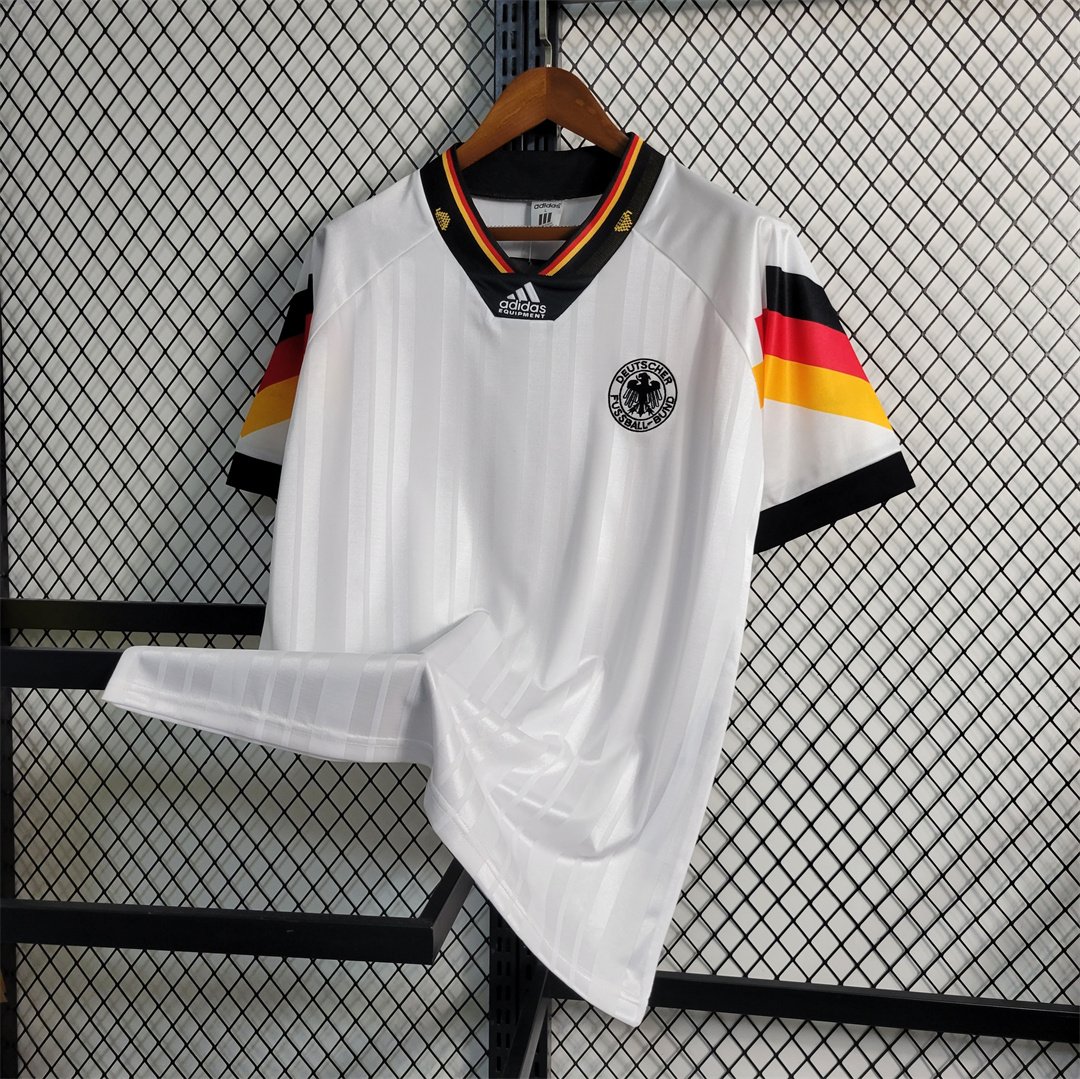 ManixJersey.com | Retro Germany 1992 Home Stadium Jersey -Customize Name, Number and Patch | Worldwide Shipping