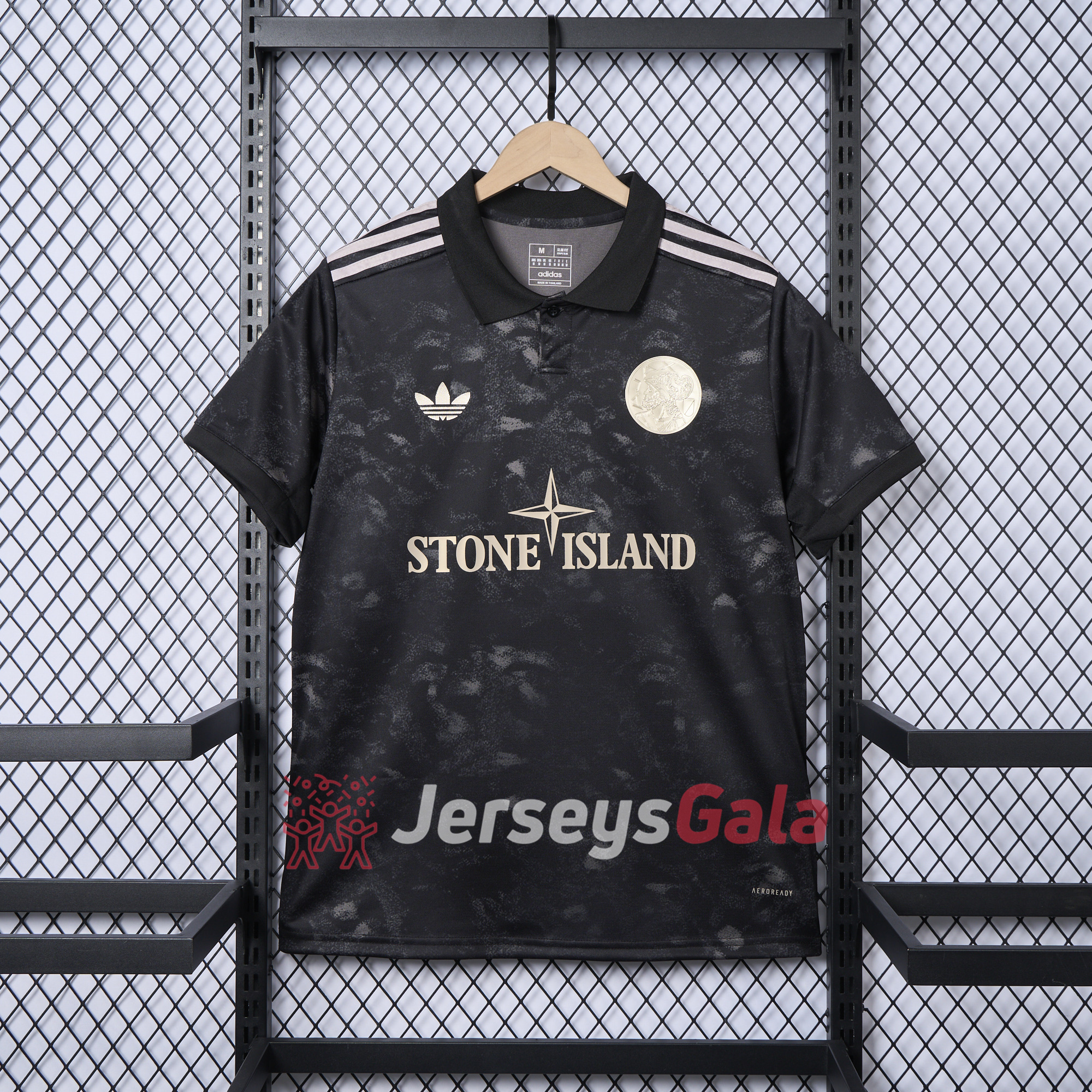 JerseysGala.com | Ajax 24-25 Stone Island Co-brand Jersey - Fans Version -Customize Name, Number and Patch | Worldwide Shipping