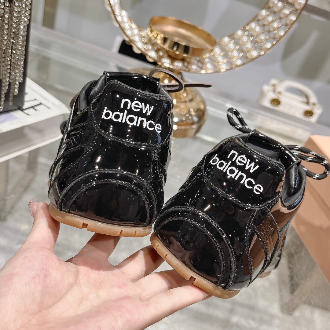 Glossy Black Sneakers NB Cowhide、mysite、Cacoeks