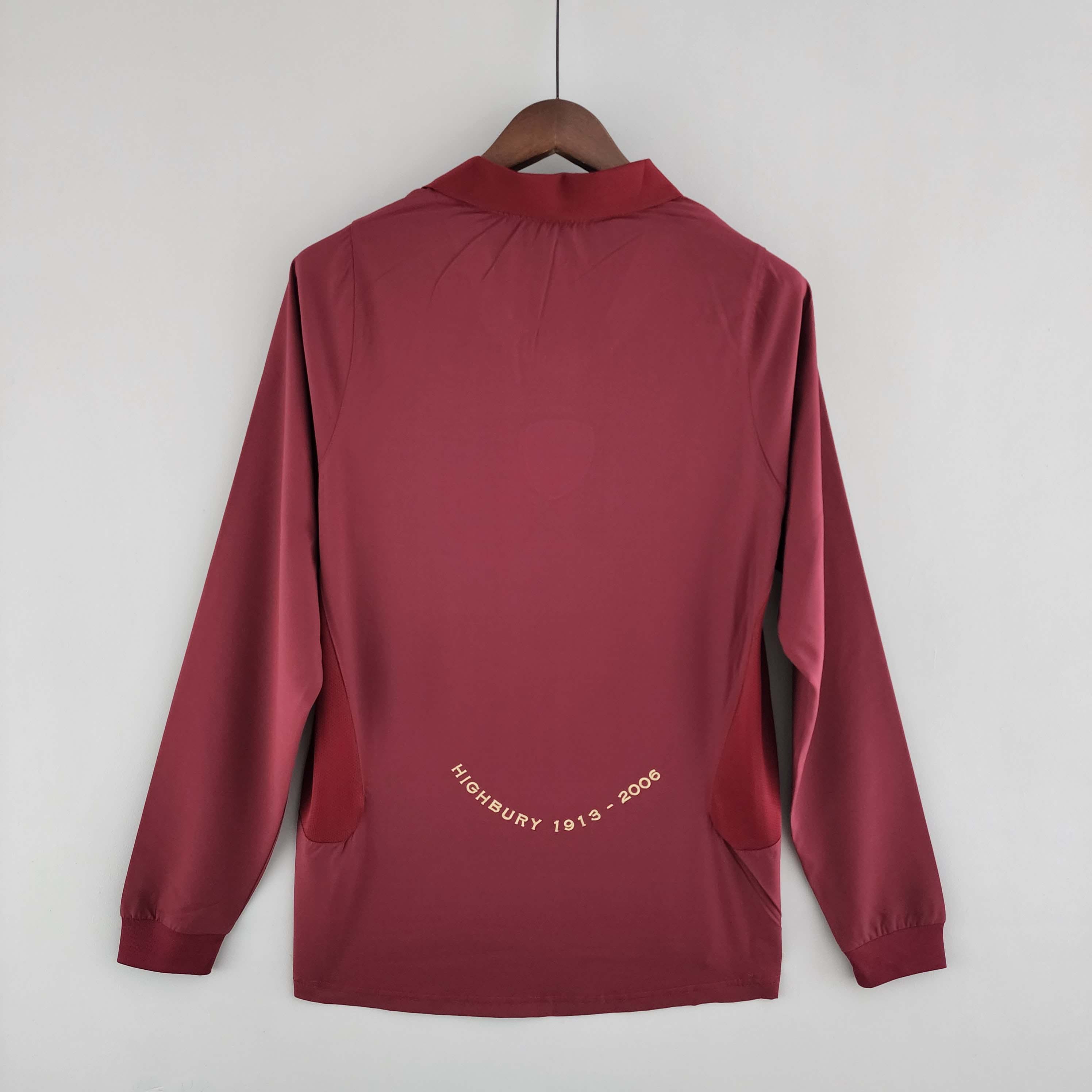 2005/2006 Retro Long Sleeve Arsenal Home Football Shirt 1:1 Thai Quality:football jersey mysite: unitedjerseyfootball 邓江浪:football