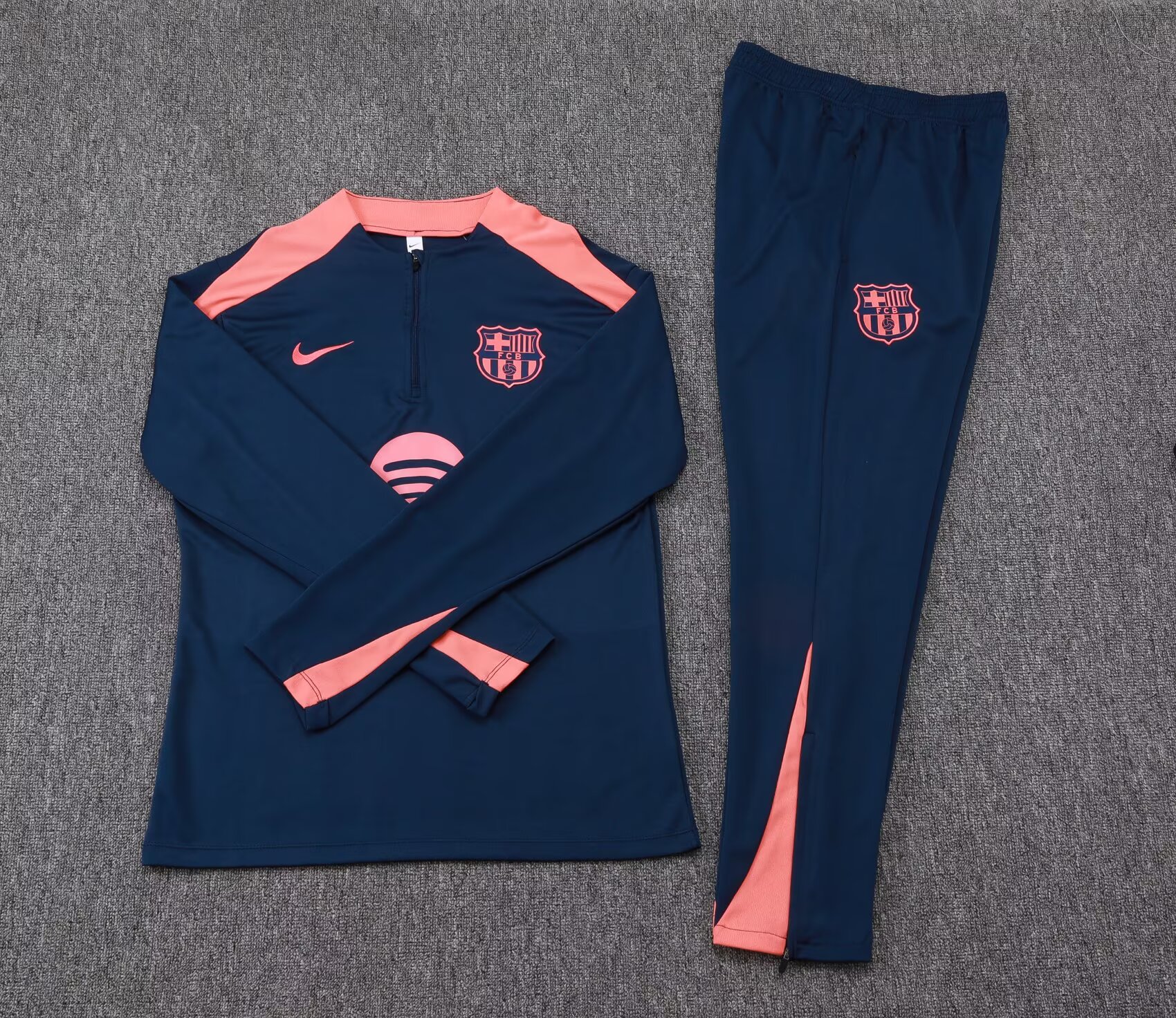 2025/2026 Barcelona Half-Pull Training Suit Royal Blue Jersey Set:football jersey mysite: unitedjerseyfootball 邓江浪:football
