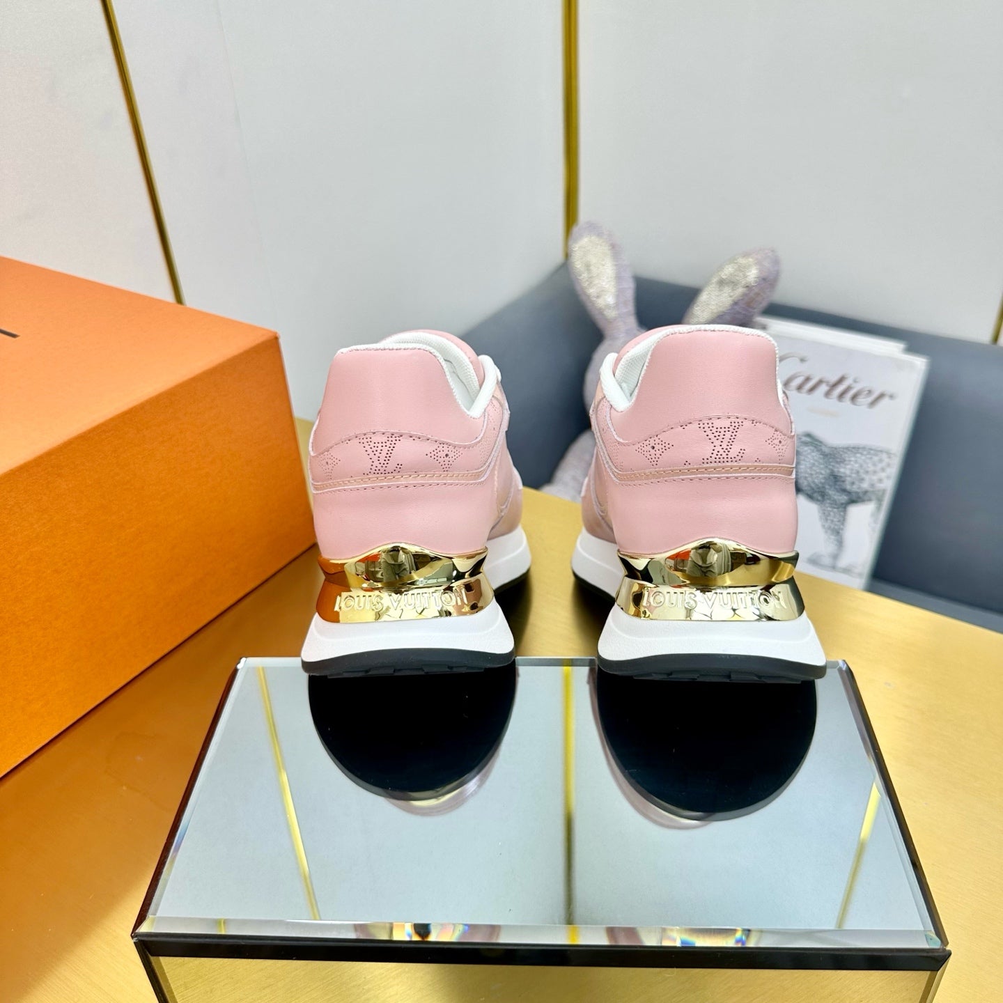 NEO RUN AWAY SNEAKER IN ROSE PINK CALFSKIN、mysite、Cacoeks