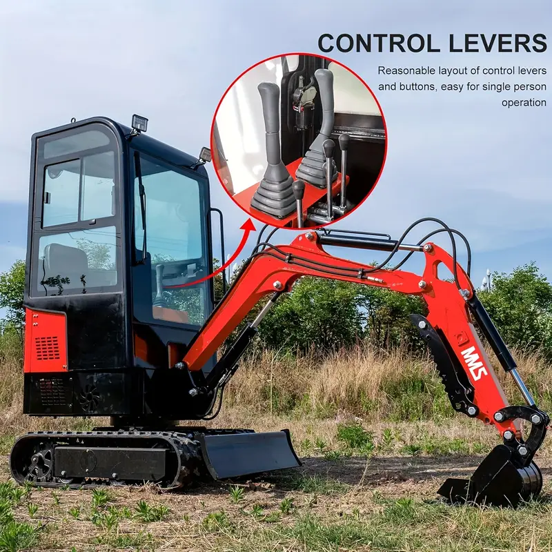 1 ton mms mini excavator heavy duty crawler excavator with bucket thumb clamp 13 5   engine for digging trenching construction ideal for   gardens diy compact powerful easy to   us stock fast delivery Product details 3