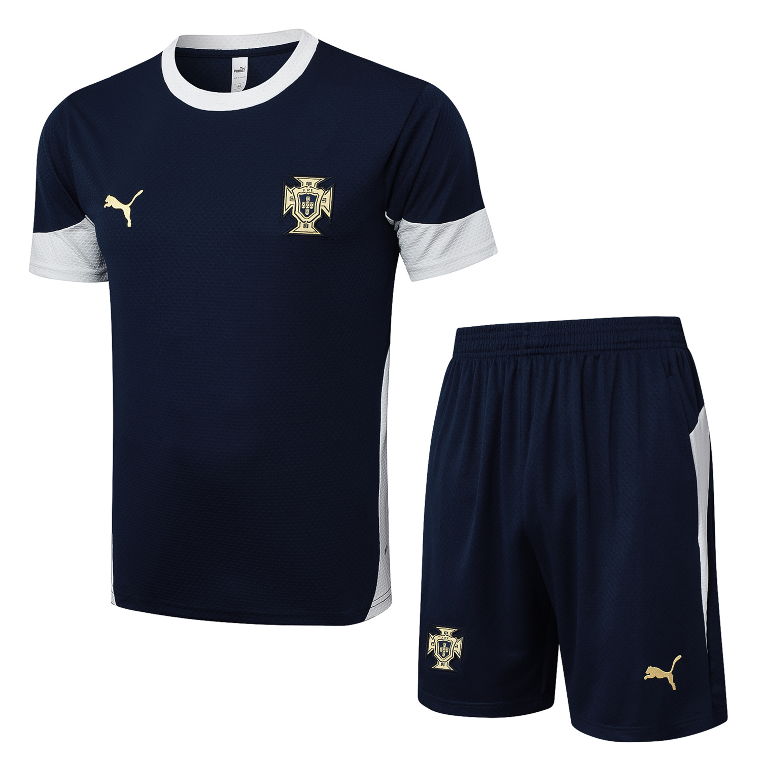 UltraTrikot-Portugal 25-26 Short-Sleeve Training Set - Deep Blue Top and Shorts