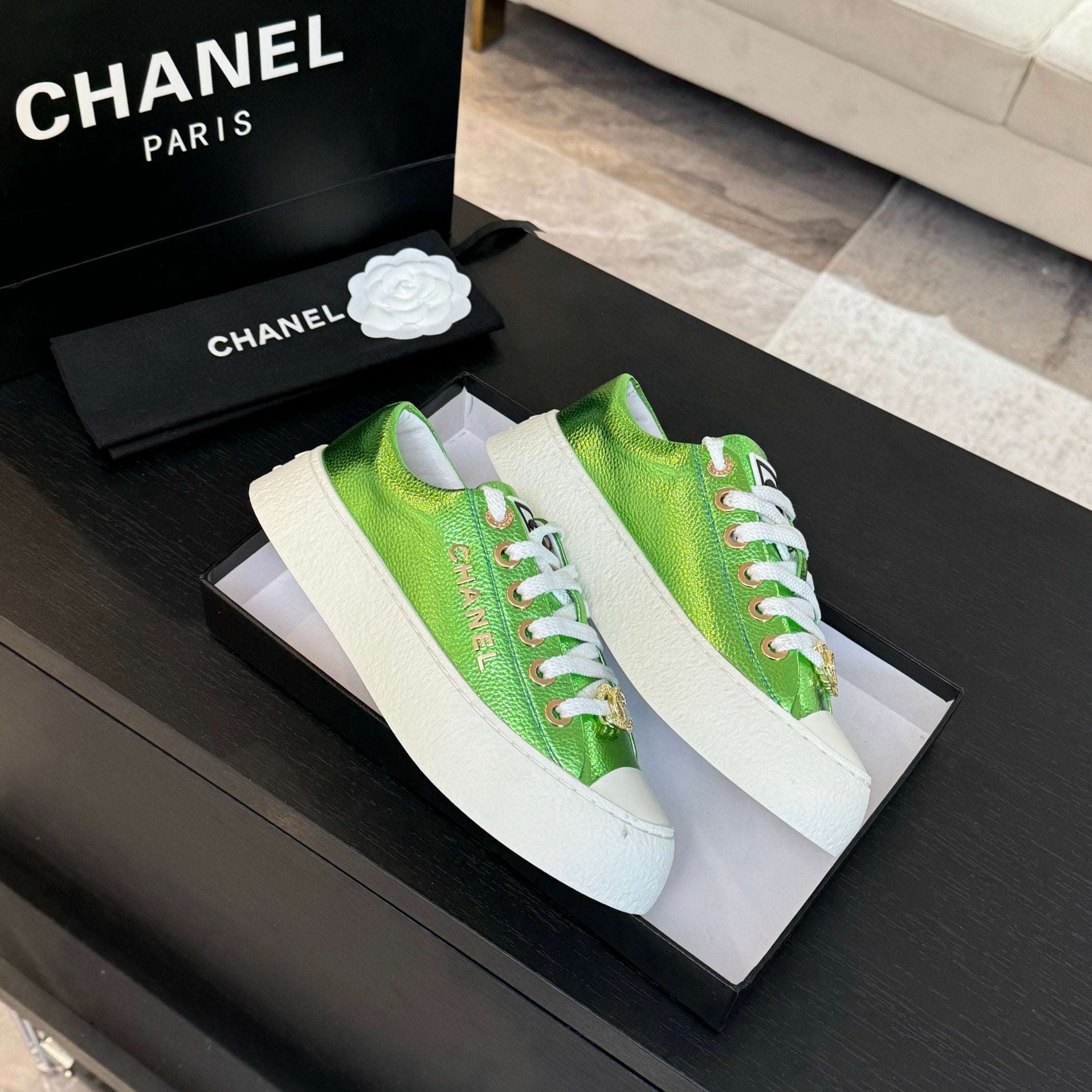 BIG-HEAD COOKIE SHOES IN EMERALD GREEN LAMBSKIN、mysite、Cacoeks