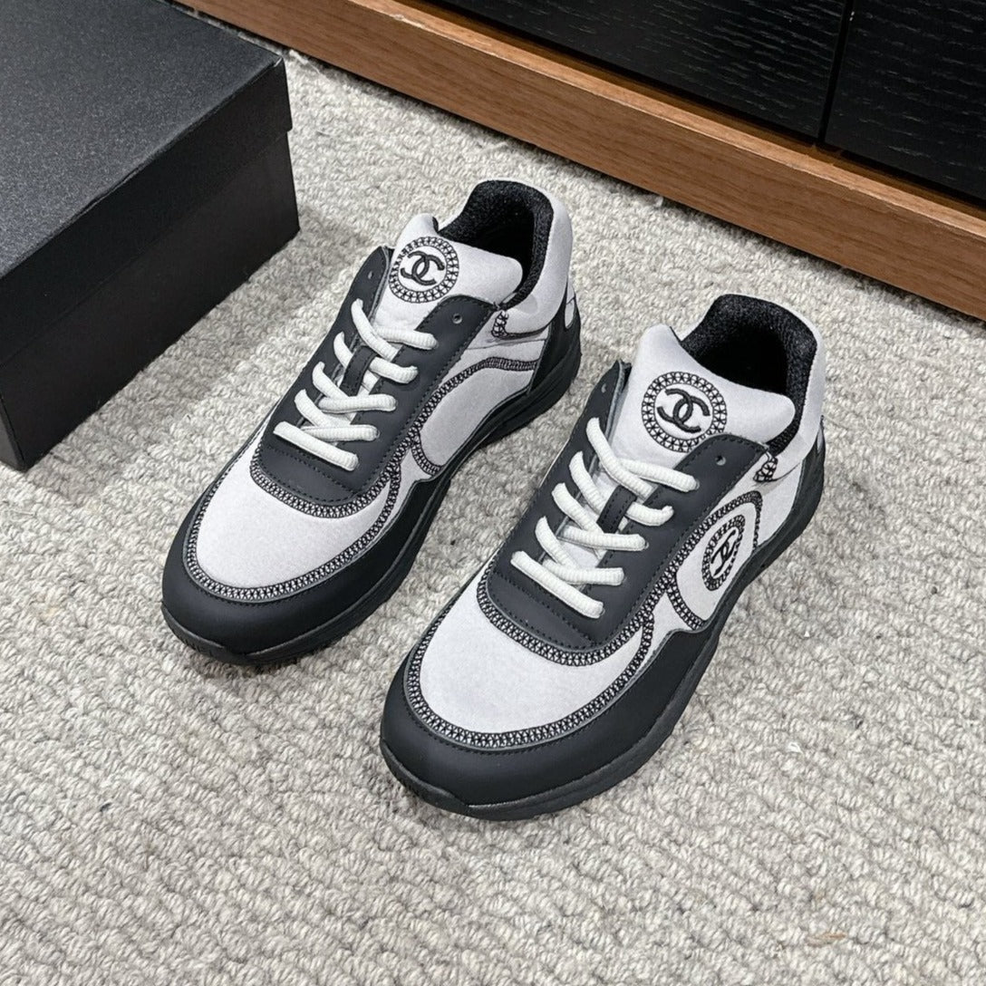 CLASSIC TRAINER IN GREY MIX BLACK FABRIC、mysite、Cacoeks
