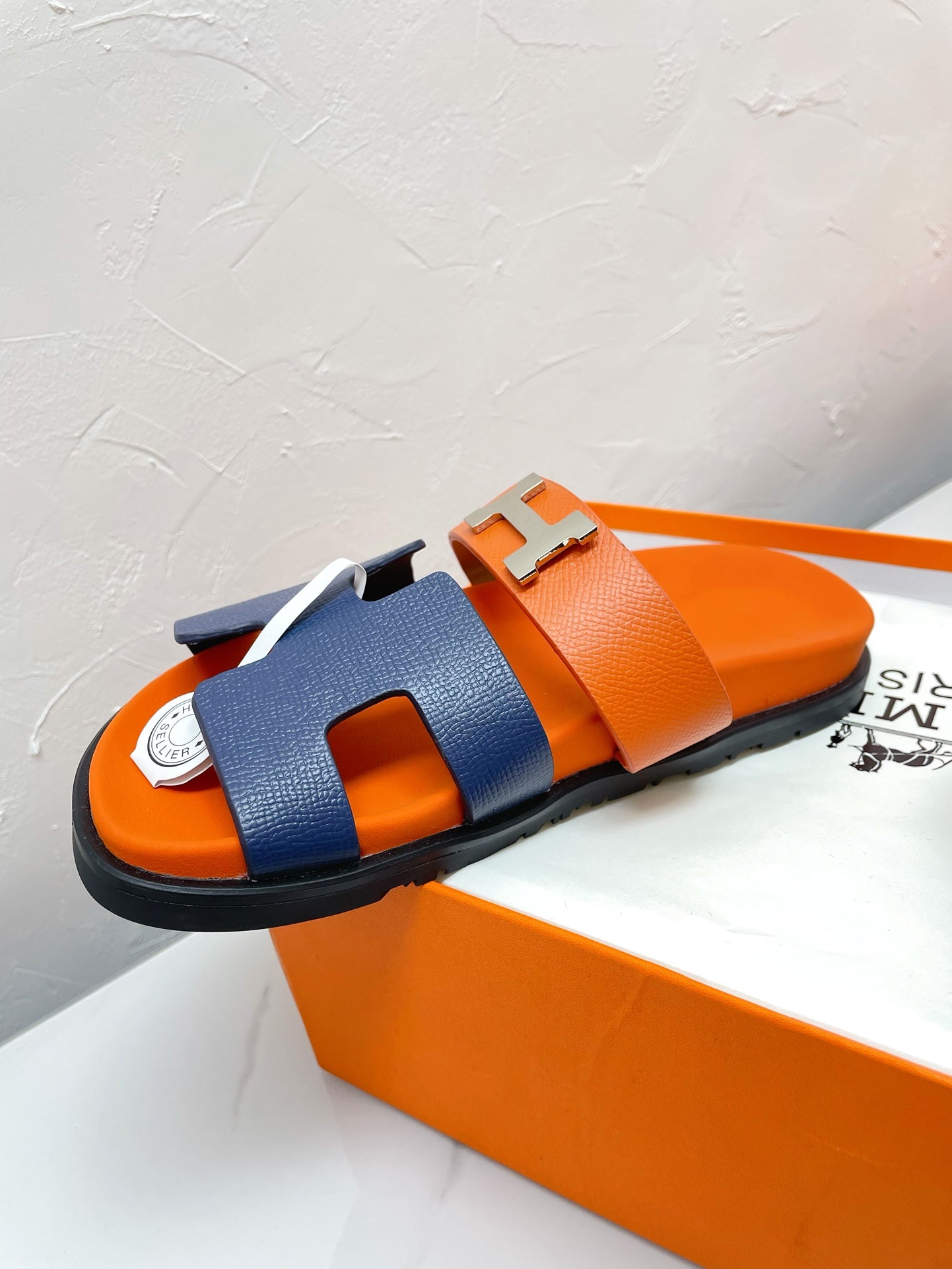 CHYPRE SANDAL LAPIS MIX ORANGE LAMBSKIN WITH H BUCKLE、mysite、Cacoeks