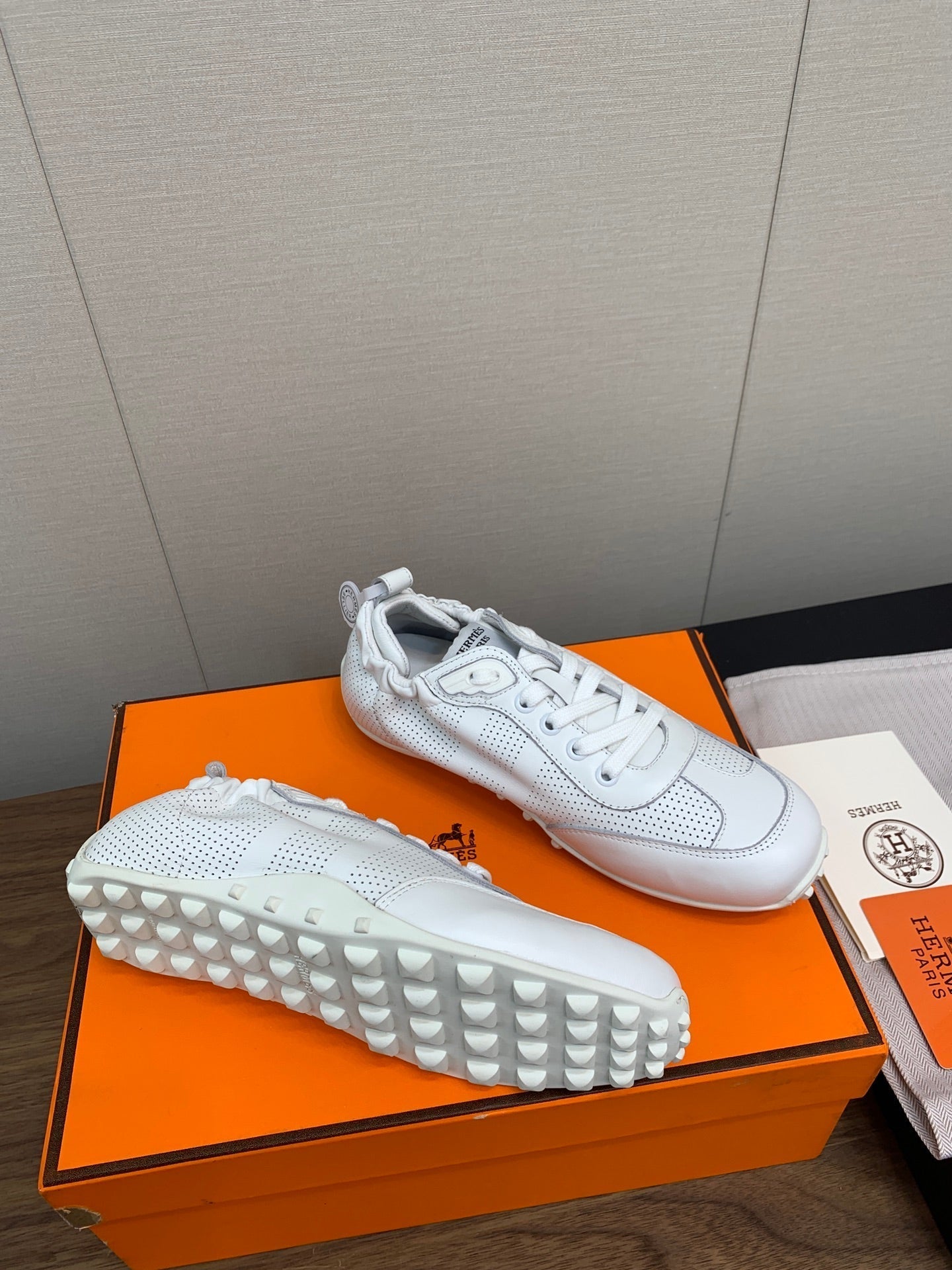 SKATEBOARD SHOES LIGHT GRAY CALFSKIN、mysite、Cacoeks