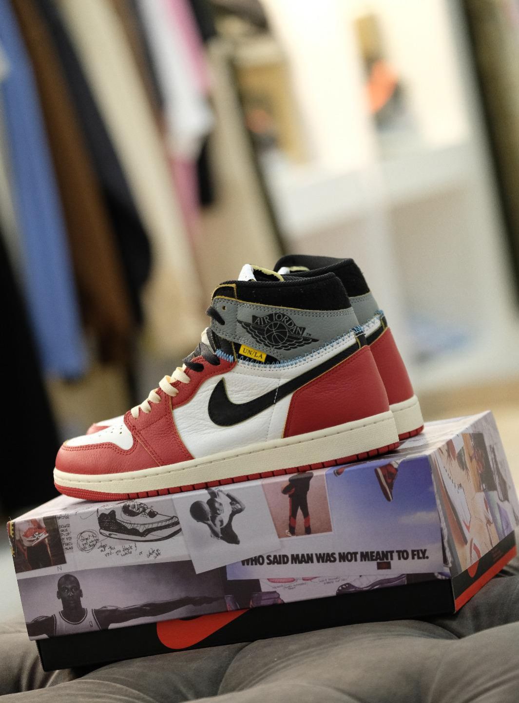 Air Jordan 1 Retro High OG SP Union LA Chicago Shadow、JORDAN、Cacoeks