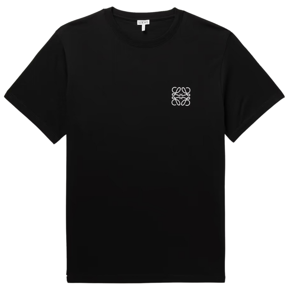 Loewe Logo Embroidered T-Shirt Black、mysite、Cacoeks
