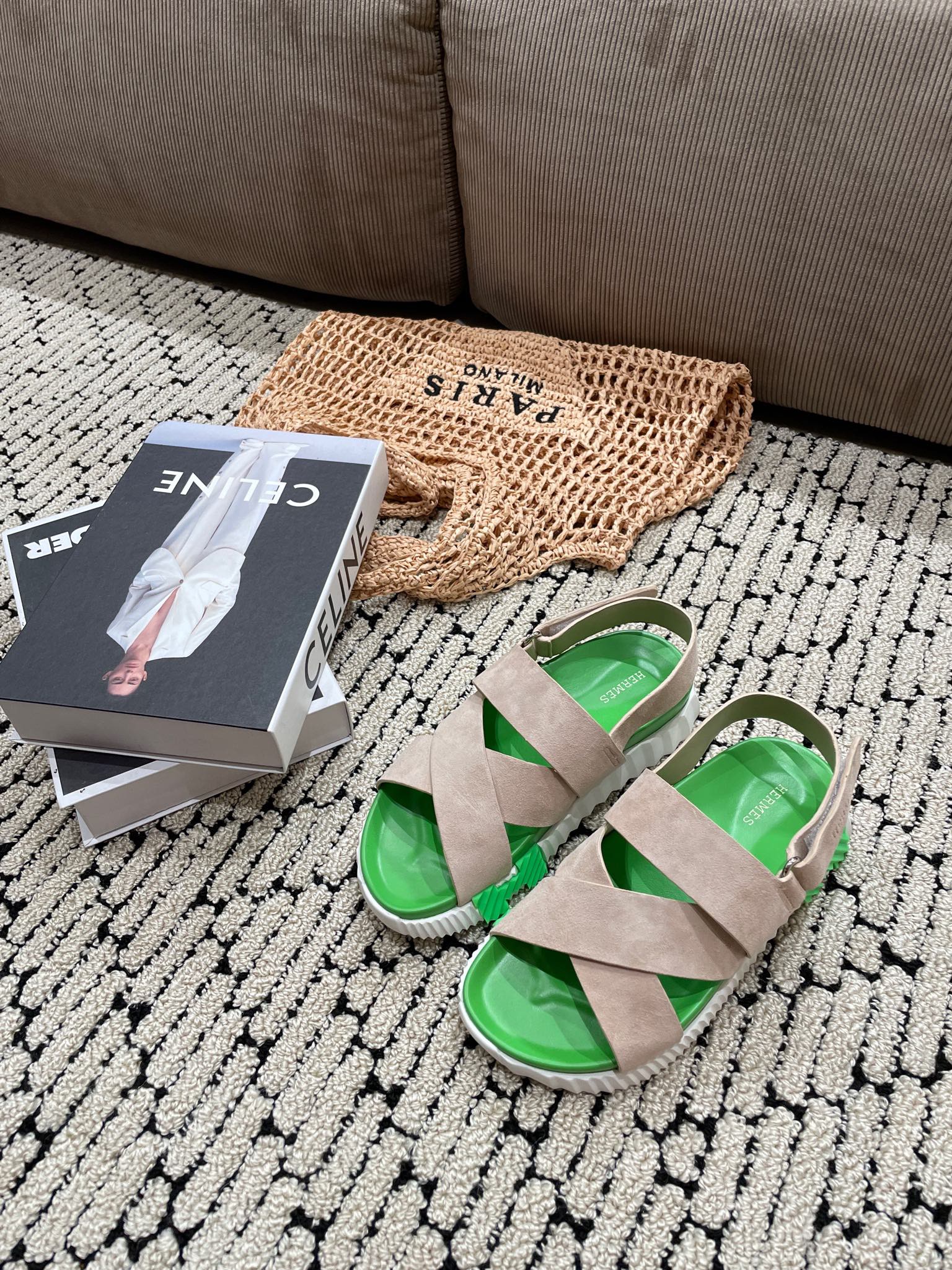 ELECTRIC SANDAL GREEN MIX LIGHT GRAY SUEDE、mysite、Cacoeks