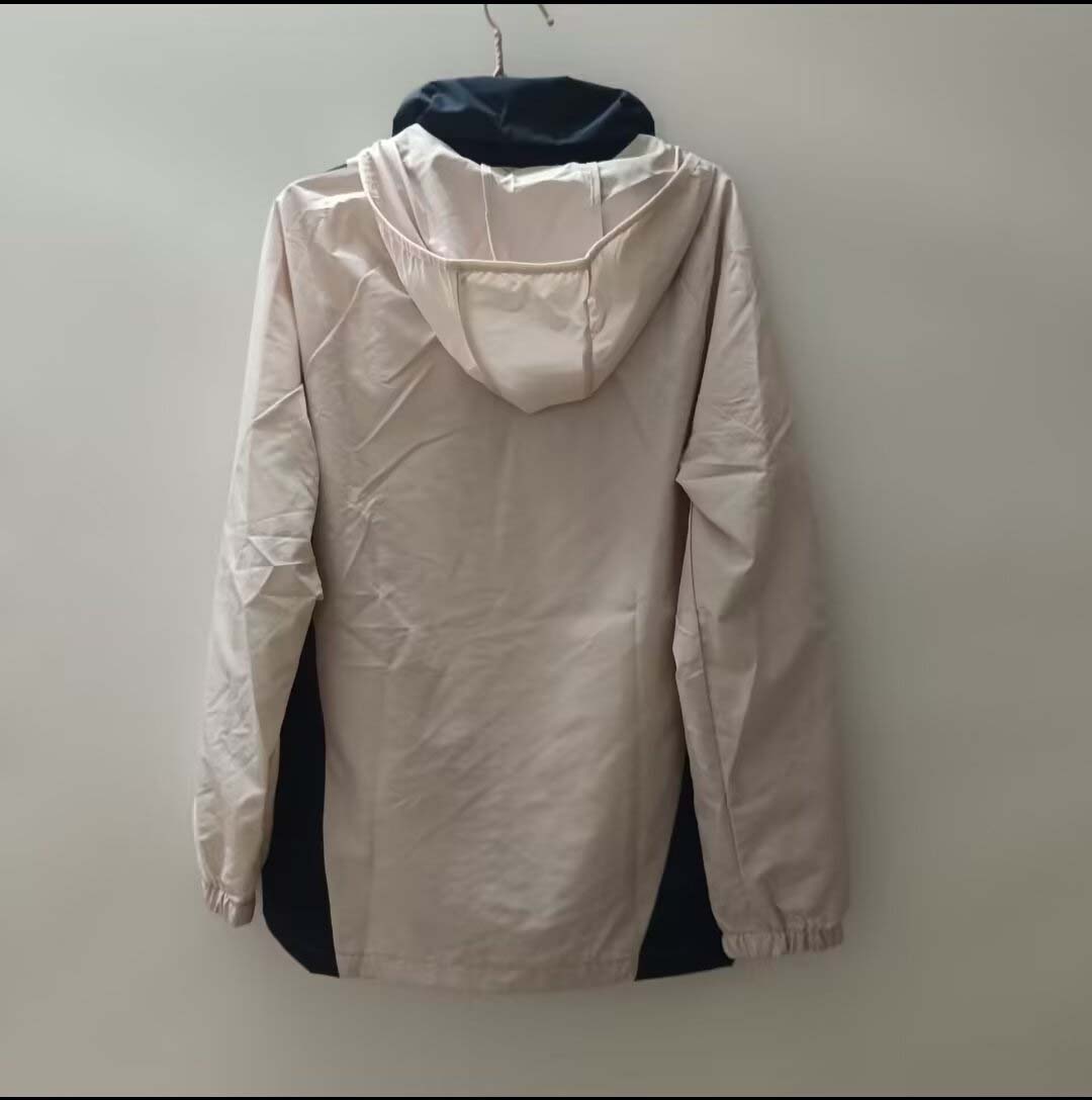 2024/2025 Real Madrid Windbreaker Off white Soccer Jersey 1:1 Thai Quality:football jersey mysite: unitedjerseyfootball 邓江浪:football