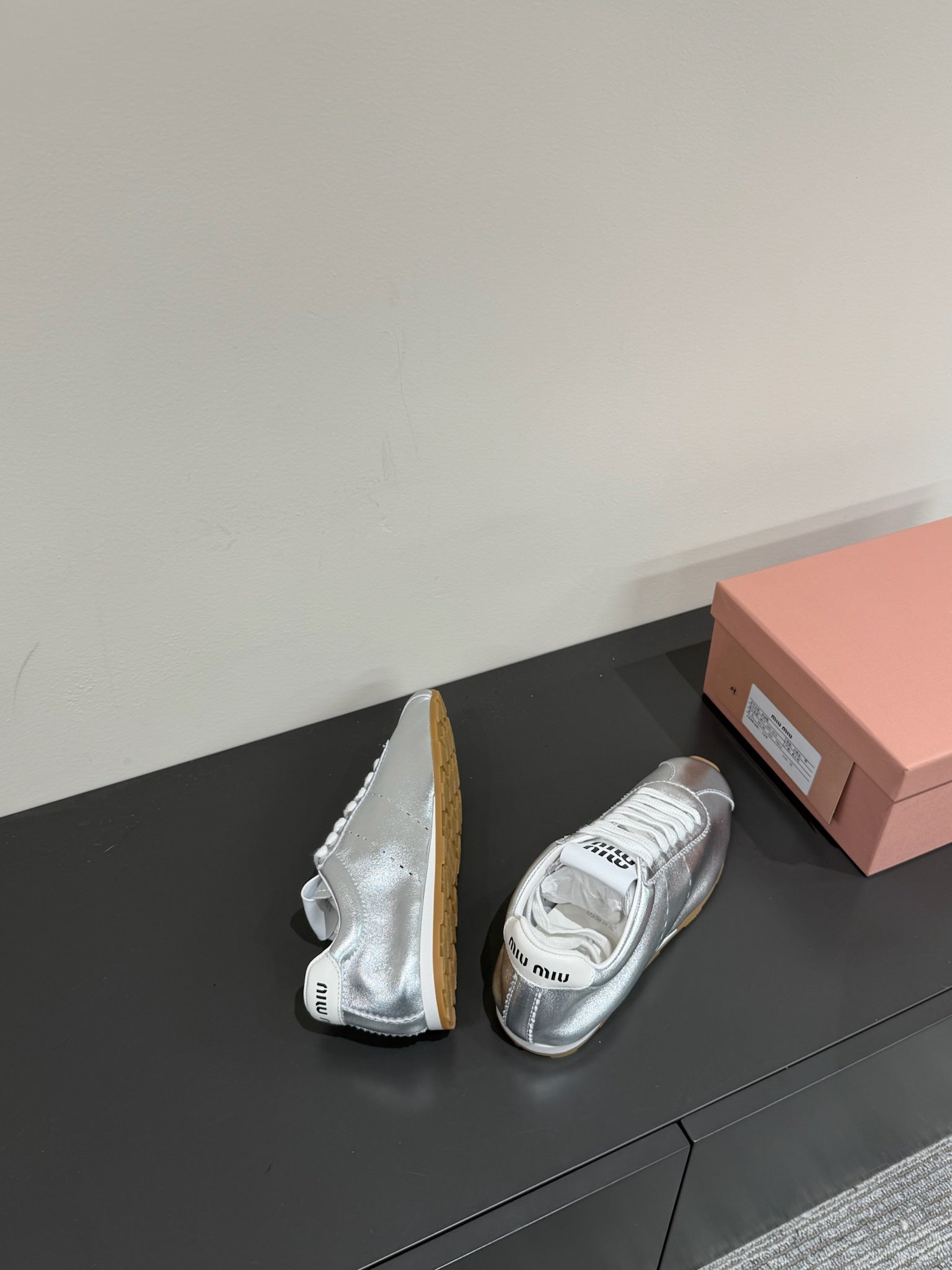 PLUME NAPPA SNEAKERS IN SILVER LAMBSKIN、mysite、Cacoeks