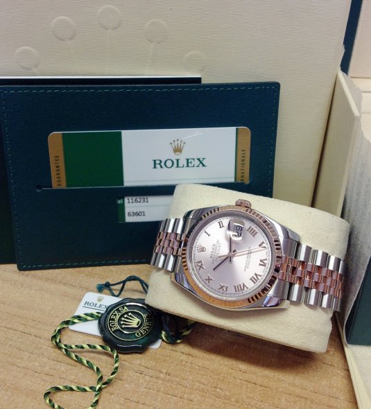 Rolex Datejust 36mm 116231 Pink Roman Dial