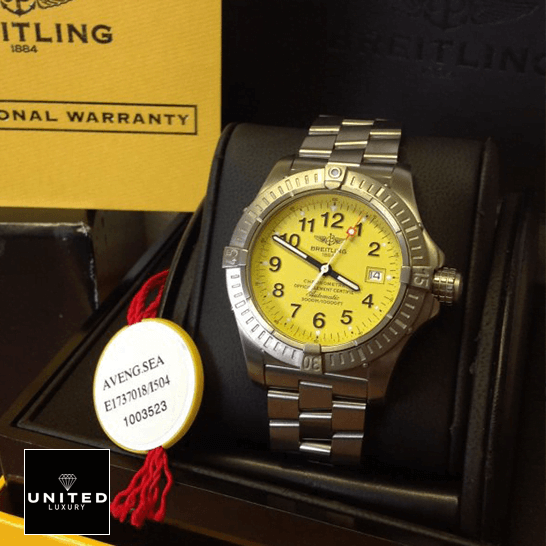 Breitling Avenger II Seawolf A17331 "Yellow Dial" Perfect Clone Edition A17330 dial man yelloow