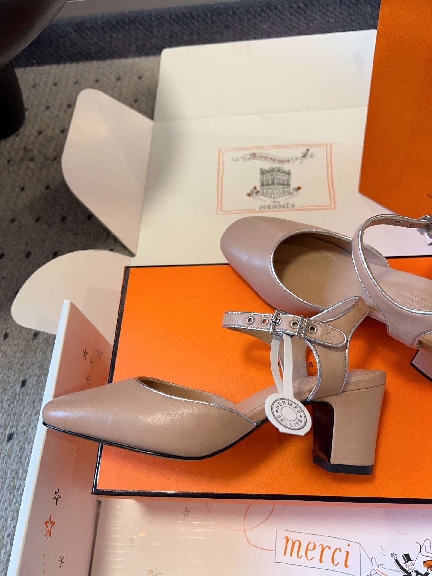 KLEO HIGH SLINGBACK IN CREPE PINK CALFSKIN、mysite、Cacoeks