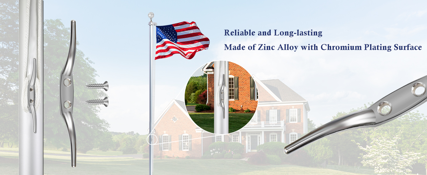 Zinc Alloy Cleat for Flag Pole Rope