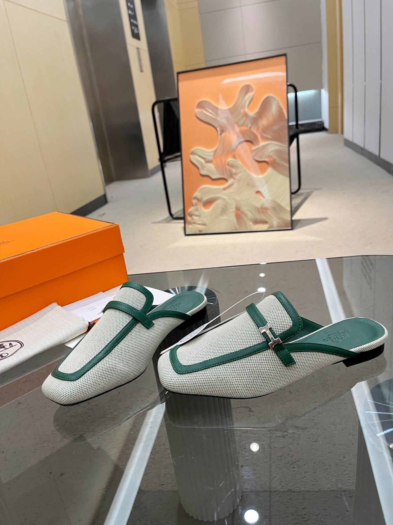 GROUPIE MULE OCEAN MIX SILVER LAMBSKIN、mysite、Cacoeks