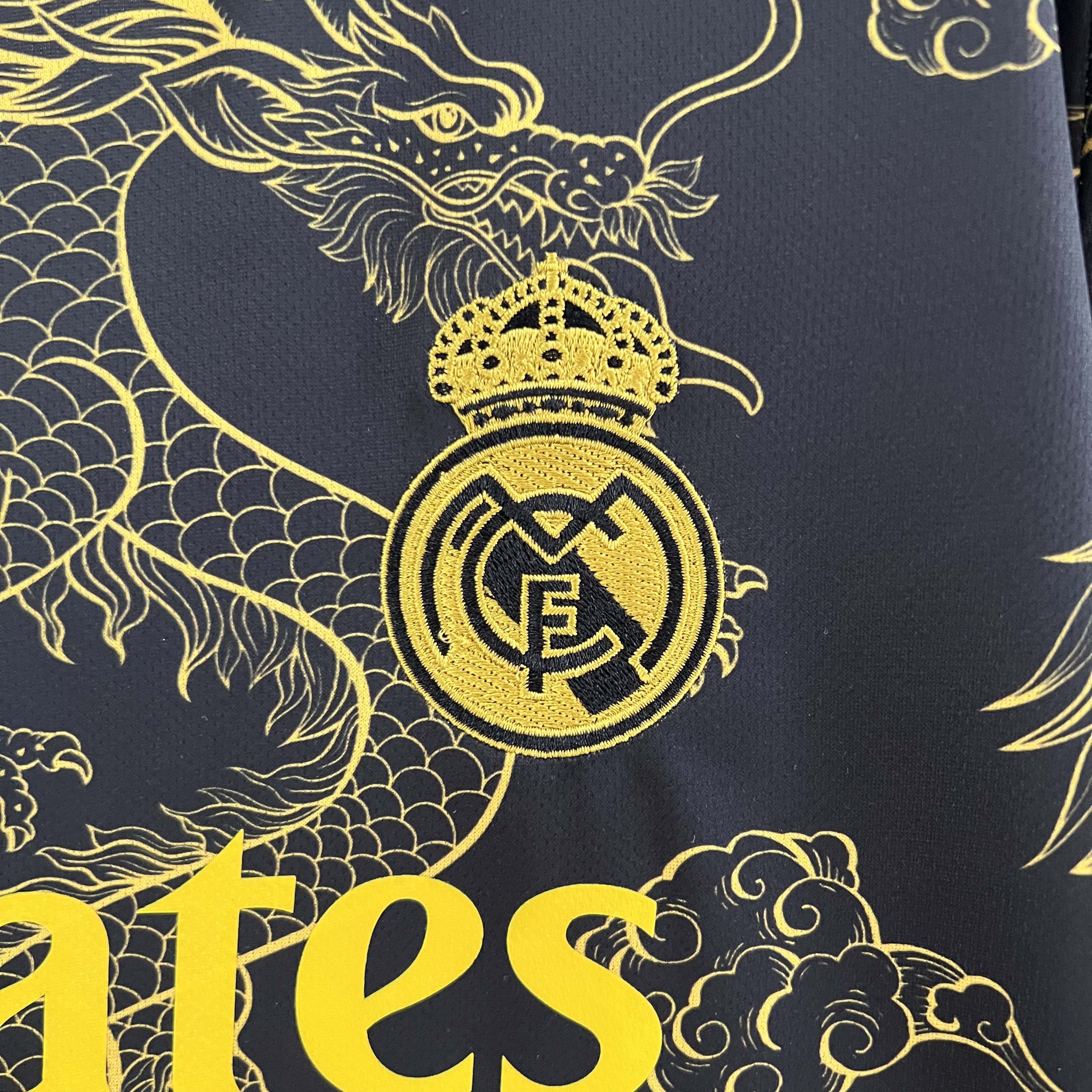 2023/2024 Real Madrid Special Edition Gold Dragon Football Shirt1:1 Thai Quality:football jersey mysite: unitedjerseyfootball 邓江浪:football