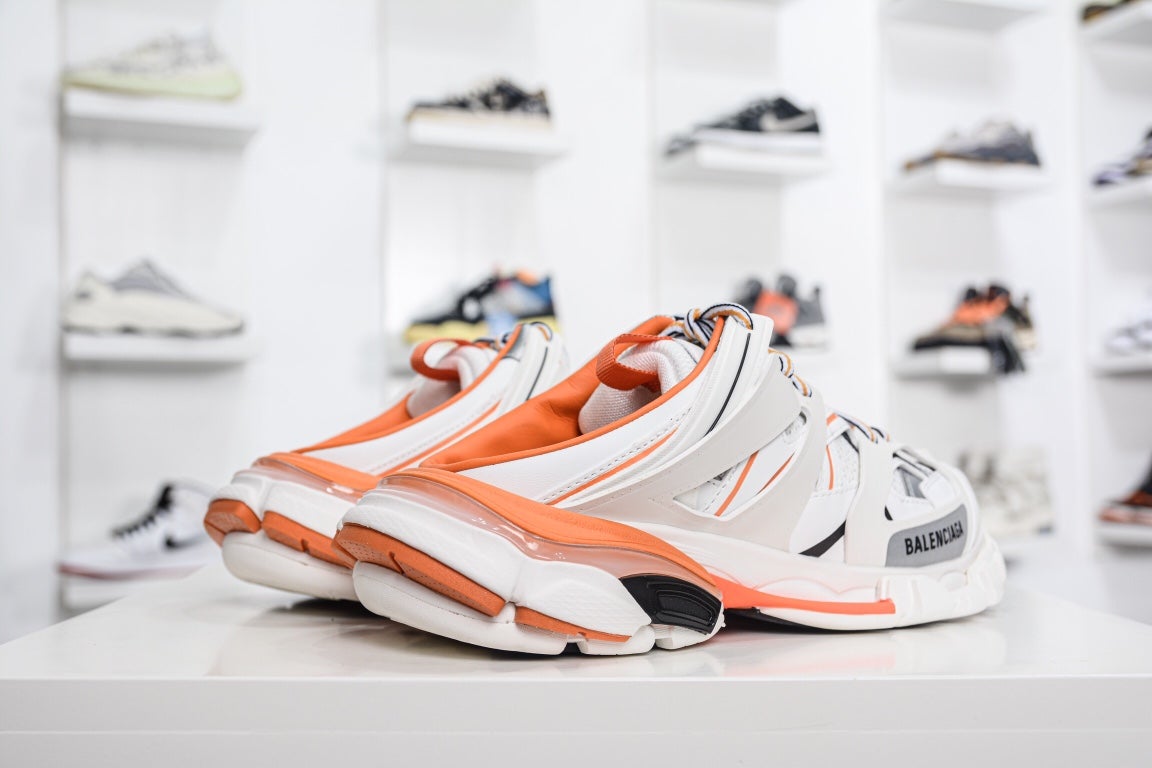 Balenciaga Track Mule in White Orange、mysite、Cacoeks