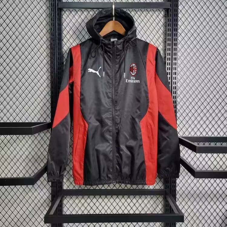 2023/2024 AC Milan Jersey Windbreaker Black-red:football jersey mysite: unitedjerseyfootball 邓江浪:football