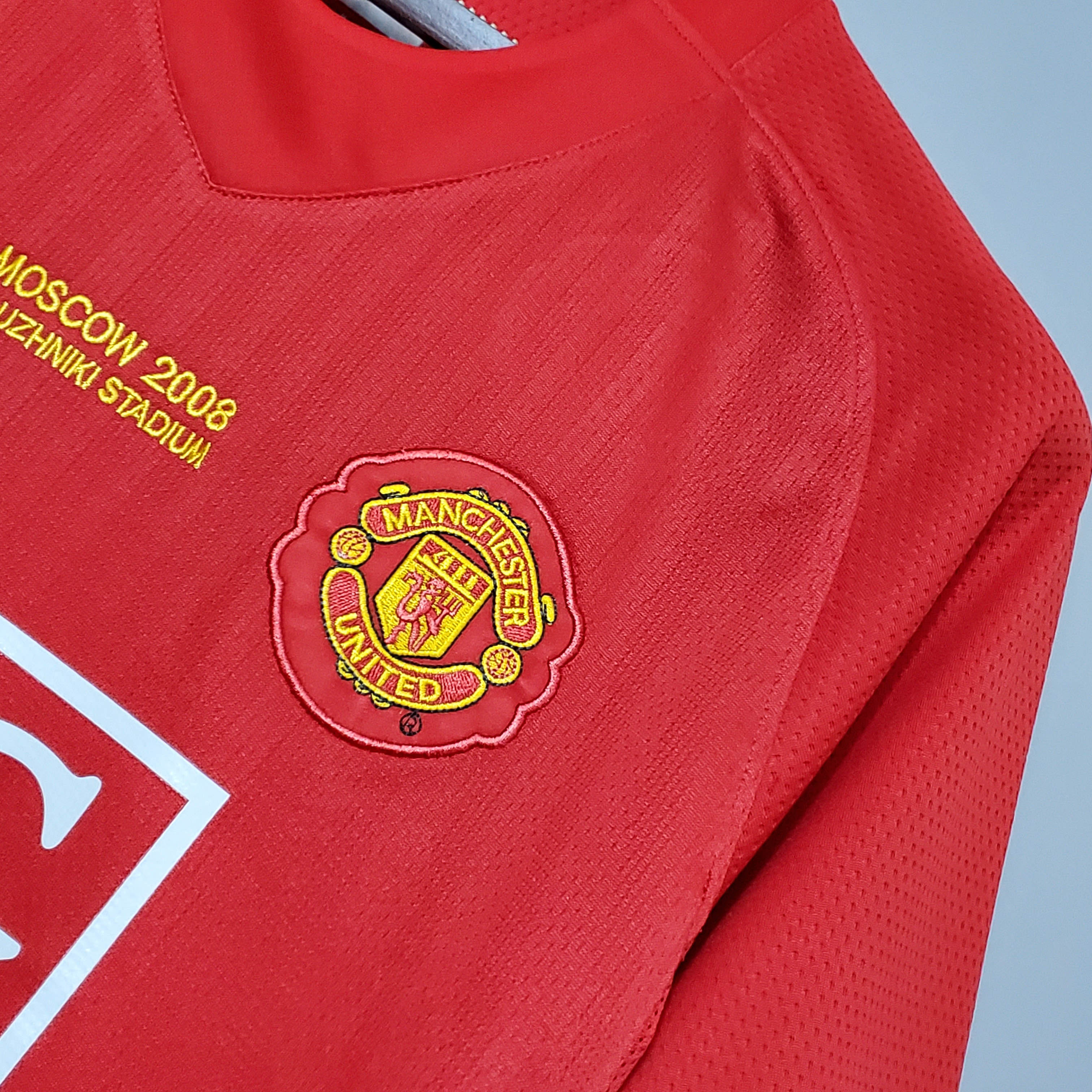 2007/2008 Retro Manchester United Home Champions League Edition Football Shirt 1:1 Thai Quality:football jersey mysite: unitedjerseyfootball 邓江浪:football