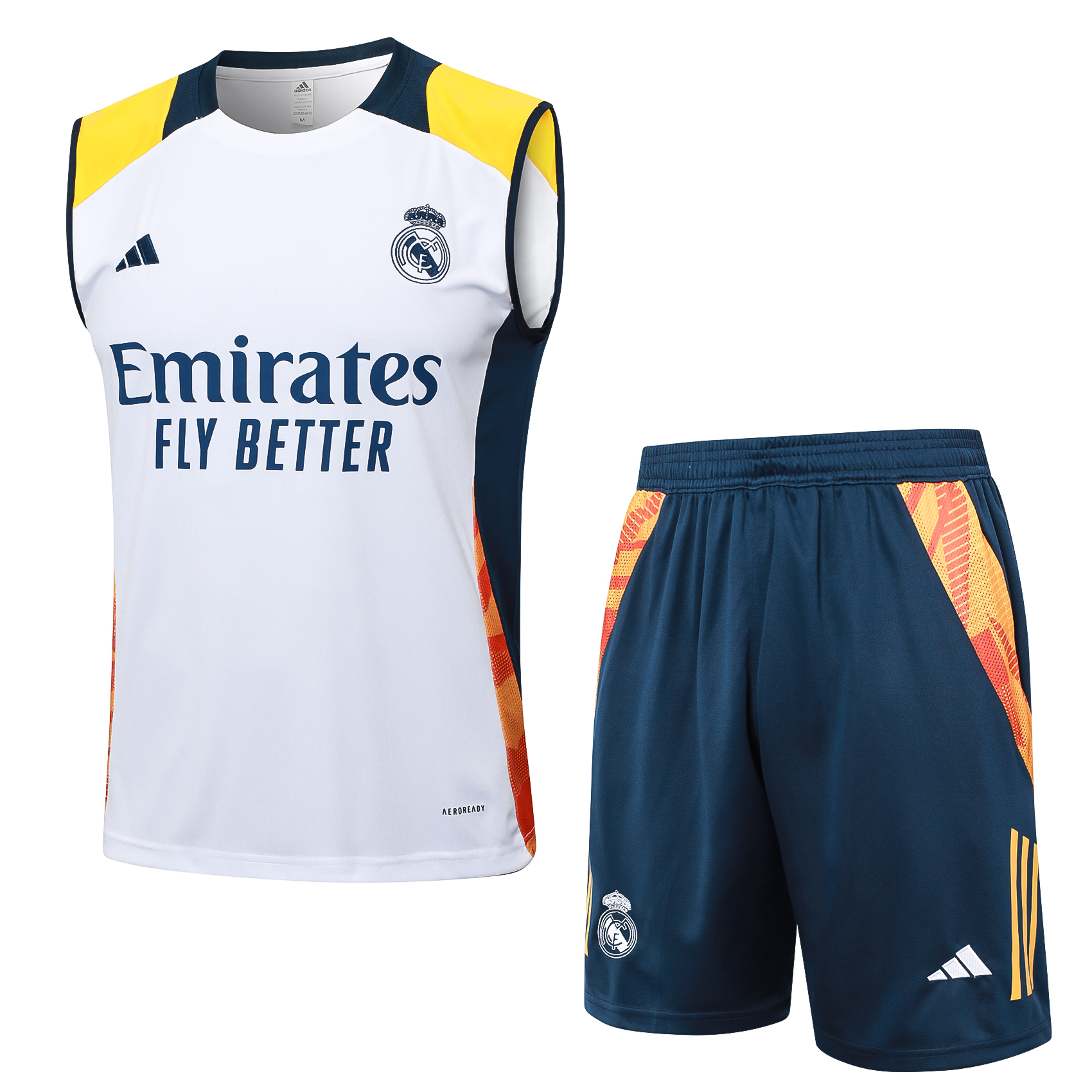 JerseysGala.com | Real Madrid 24-25 Vest Training Set - White -Customize Name, Number and Patch | Worldwide Shipping