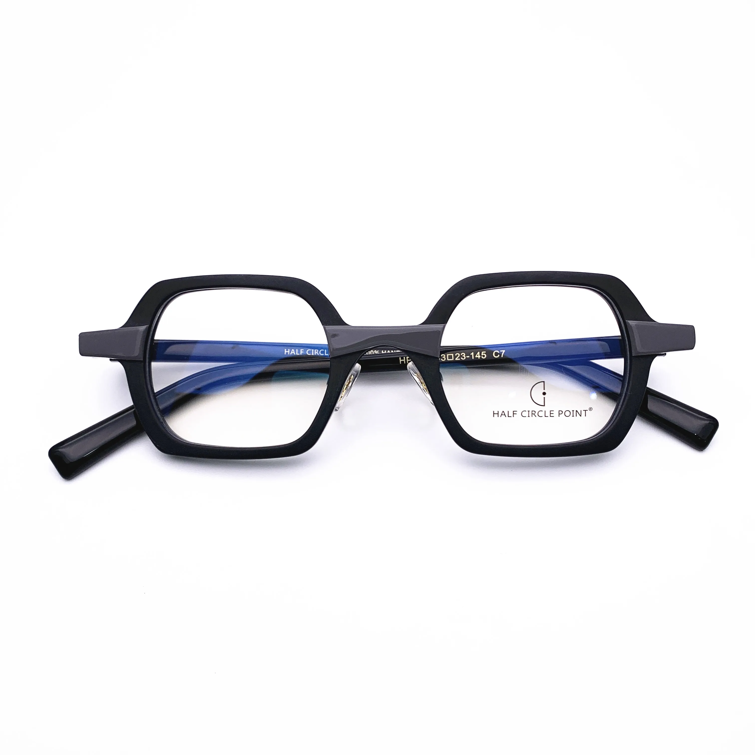 Belight Optical  Fancy Vintage Retro Acetate Square Shape Unique Design Red Transparent Spectacle Frame Precription Lens HP239