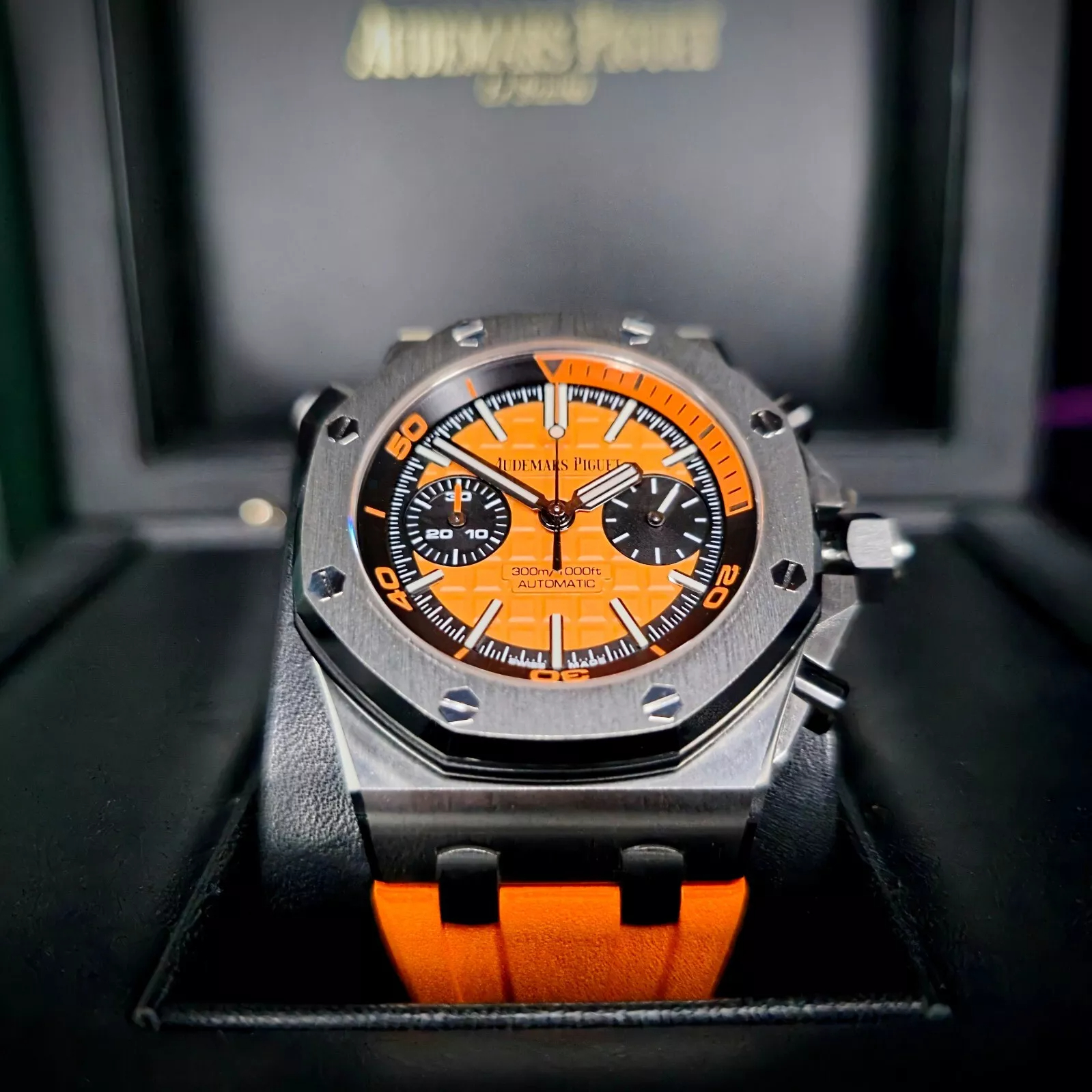 Audemars Piguet Royal Oak Offshore Diver Ref. 26703ST.OO.A070CA.01 Super Clone Watch – Orange Dial Fake Replica