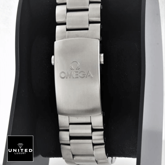 Omega Seamaster Stainless Steel Bracelet Replica on the black stand