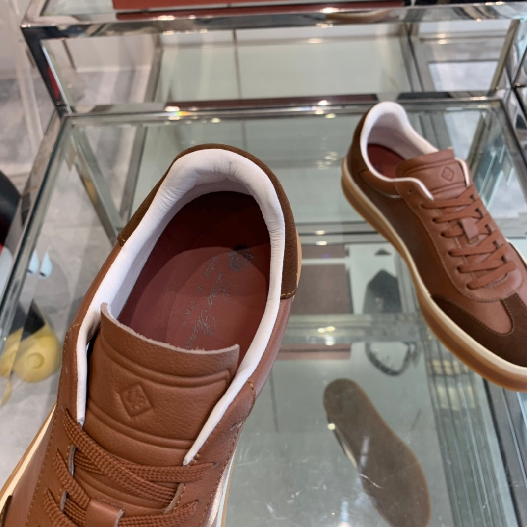 LP TENNIS WALK SNEAKERS BROWN AND CHOCOLATE CALFSKIN、mysite、Cacoeks