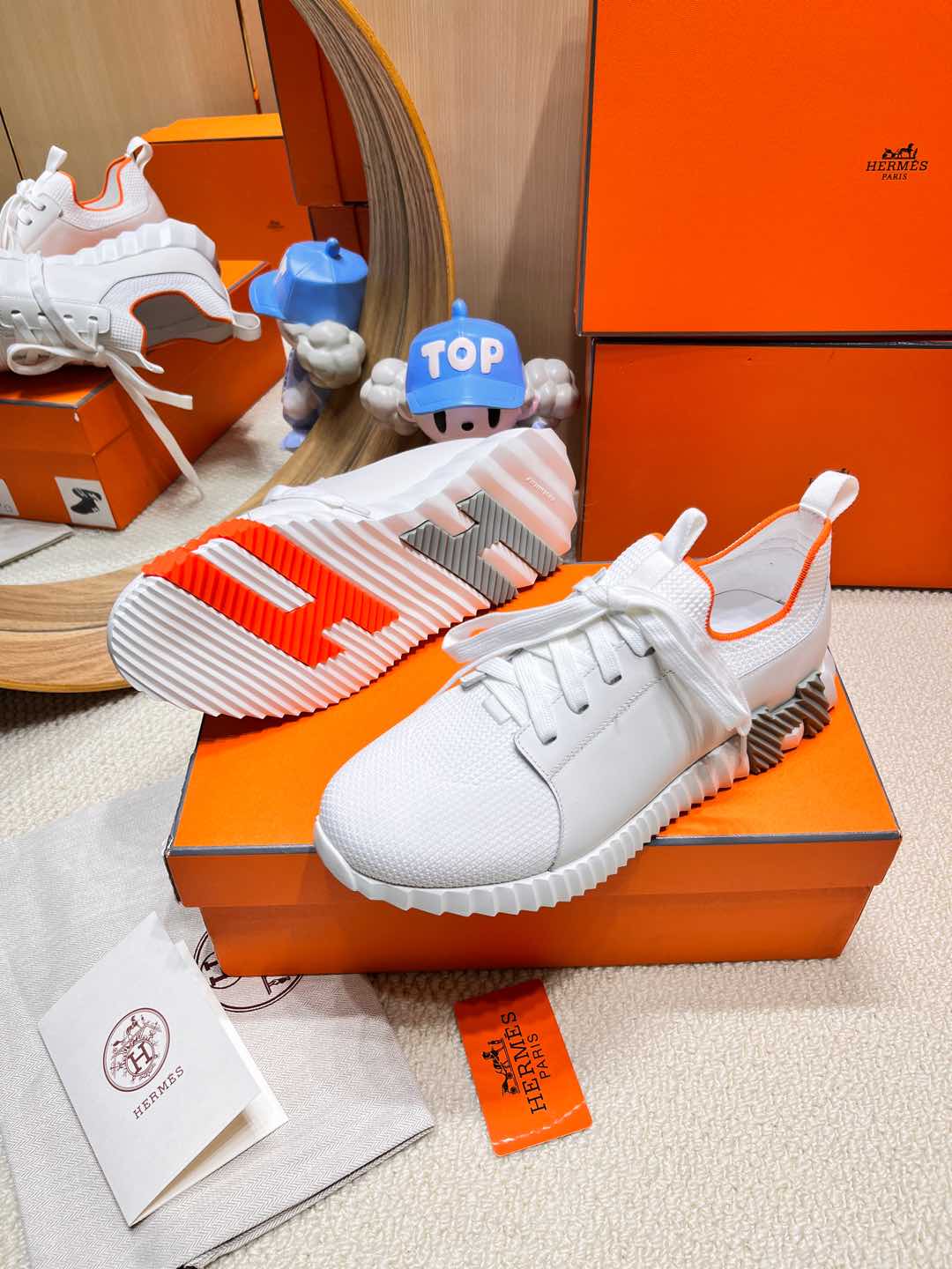 DEPART SLIP-ON SNEAKER IN FULL WHITE KNIT AND CALFSKIN、mysite、Cacoeks